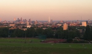 The view from Hampstead Heath, where pollution levels have been found to be just under the legal limit