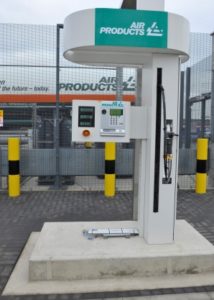 A Transport for London hydrogen vehicle fuelling station in Stratford