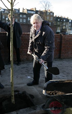 London Mayor Boris Johnson has announced another 2,000 trees are to be planted in London this spring