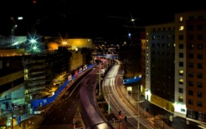 Bristol city centre at night - a member of the council has called for an LEZ to be introduced in the city