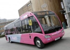 One of the upgraded buses on the University of Nottingham student service (Photo: Nottingham City Transport)