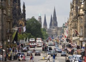 Princes Street in Edinburgh - one of the places previously highlighted for having poor air quality