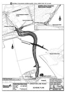 Devon county council's Crediton Link Road plans
