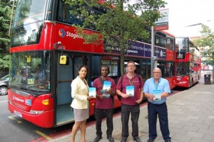 Cllr Claudia Webbe joins enforcement officers to encourage buses not to idle