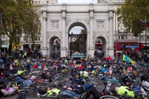 The 'Die-in' protest at Marble Arch (photo: Brendan Delaney)