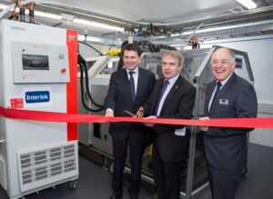Intertek managing director, Tony Braddon, is joined by others to unveil the new testing facility