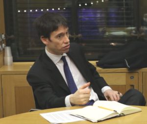 Defra minister Rory Stewart (pictured) is representing the UK in the discussions