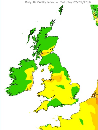 Air pollution forecast May 6