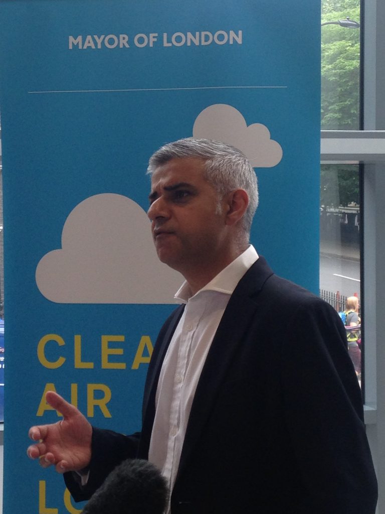 Sadiq Khan, at the Air Quality Plan consultation launch today (5 July)