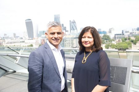 Mayor of London Sadiq Khan and his Deputy Mayor for Environment and Energy Shirley Rodrigues