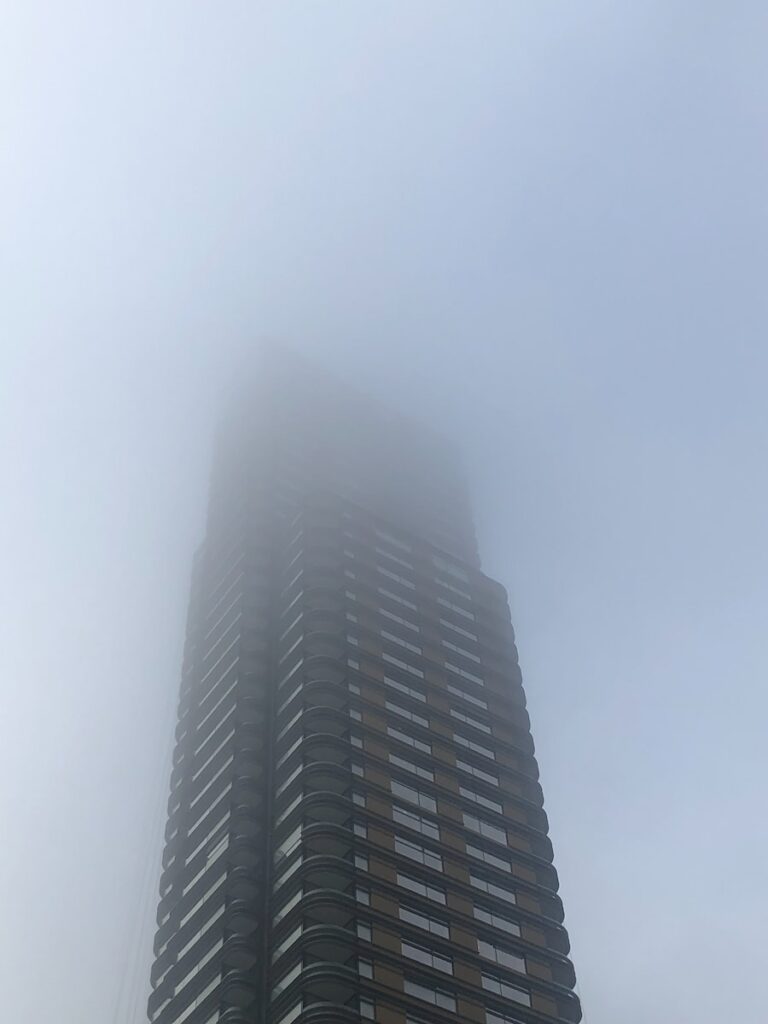 black high rise building under white sky