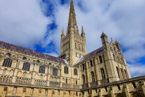 norwich cathedral, spire, medieval